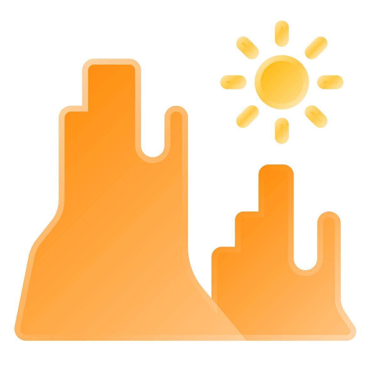 liquid glass color style grand canyon icon