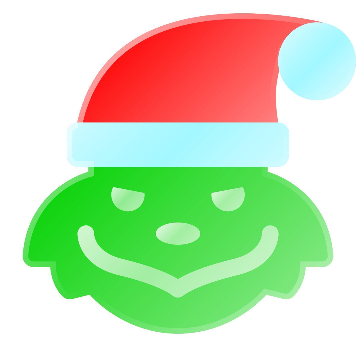 liquid glass color style grinch icon