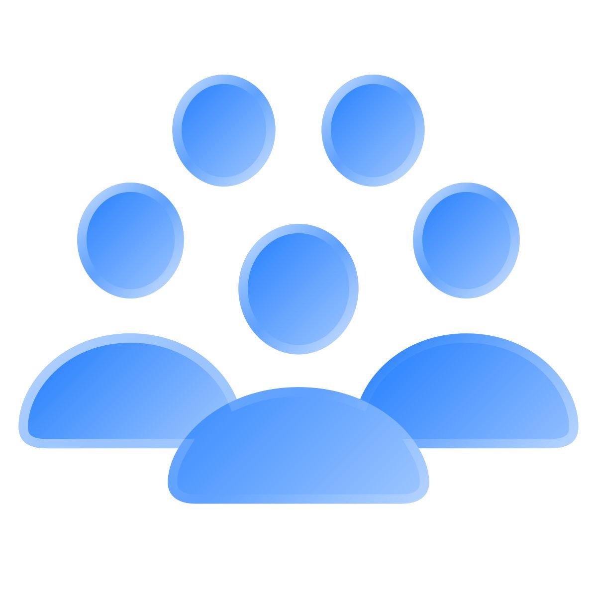 liquid glass color style gruppi di utenti icon