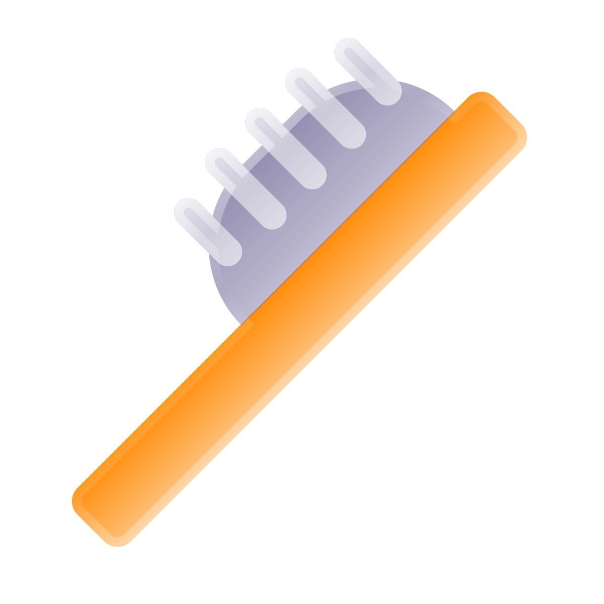 liquid glass color style escova de cabelo icon