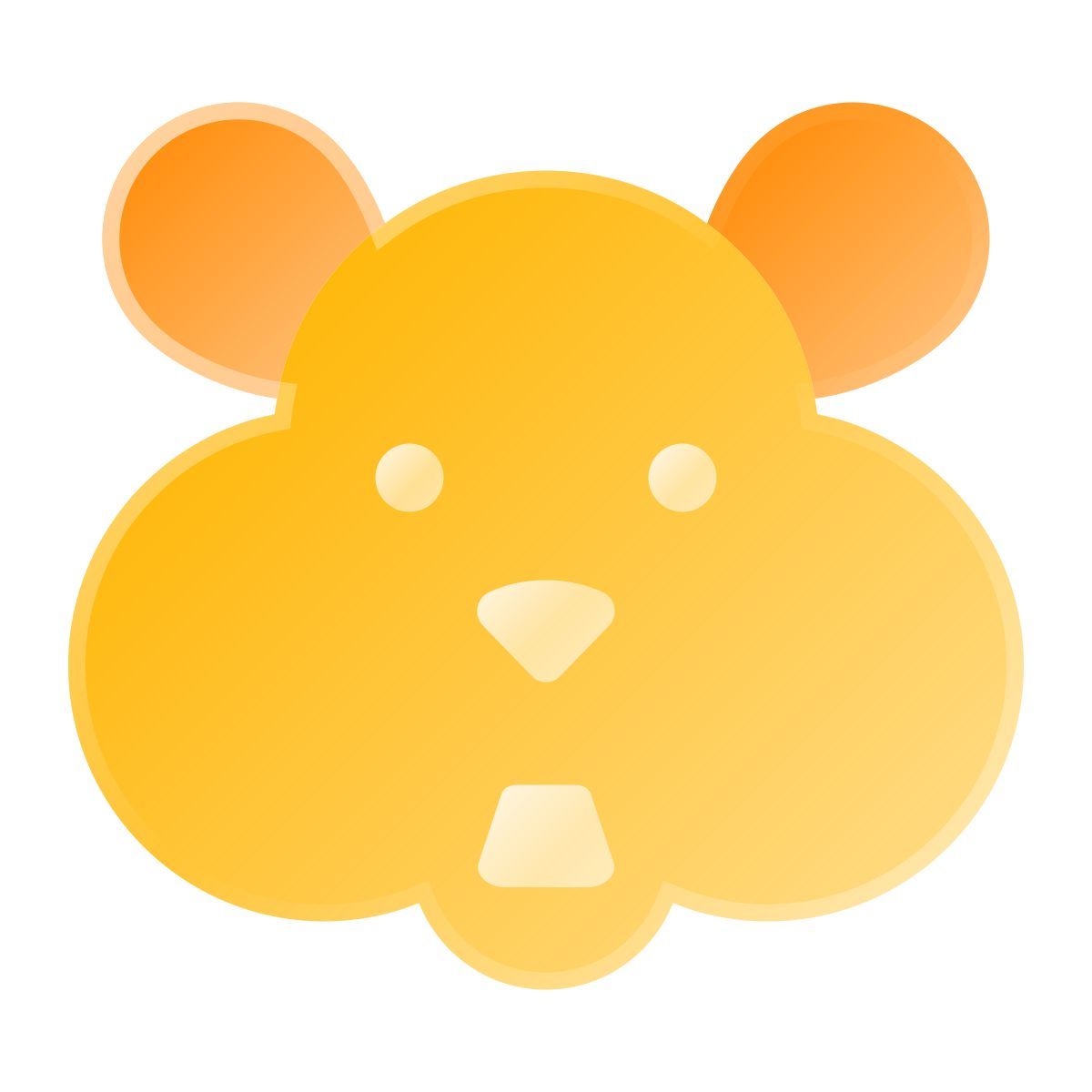 liquid glass color style hamster icon