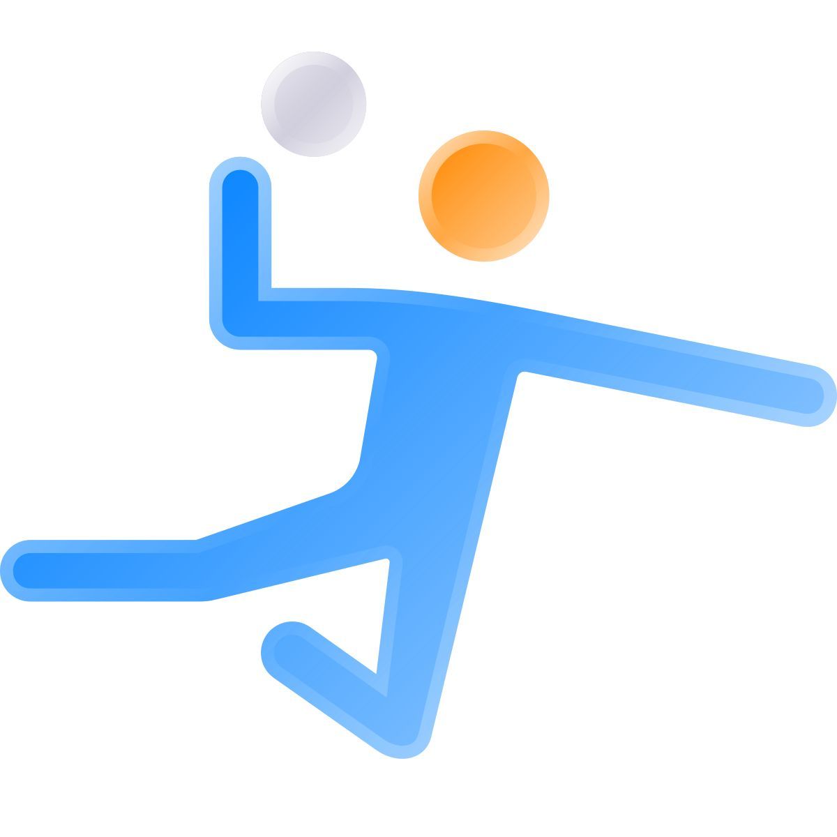 liquid glass color style handball icon