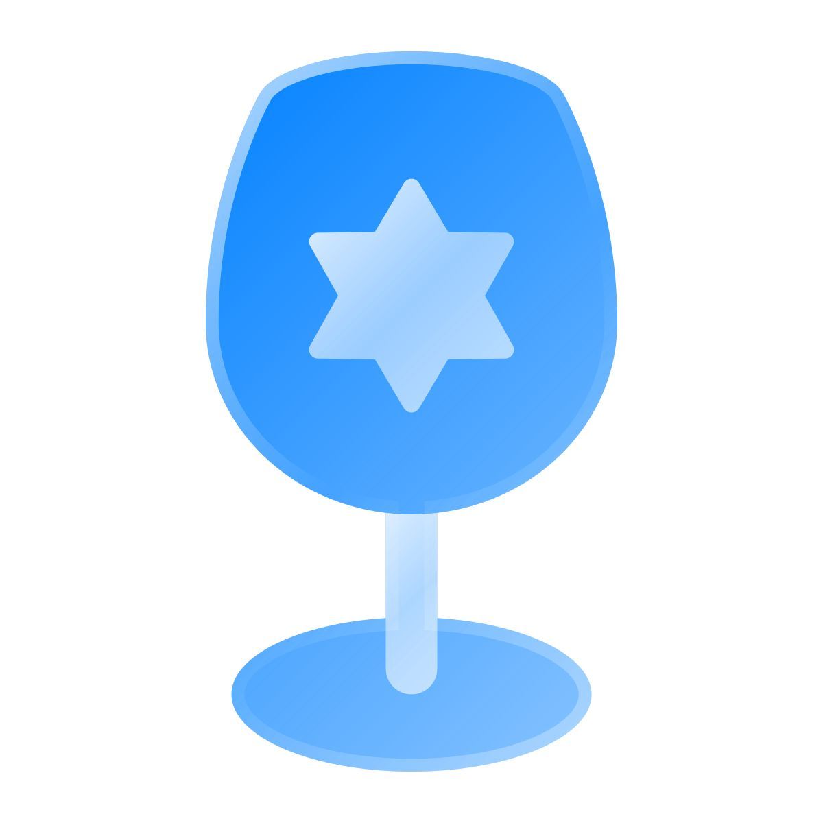 liquid glass color style vetro di hanukkah icon