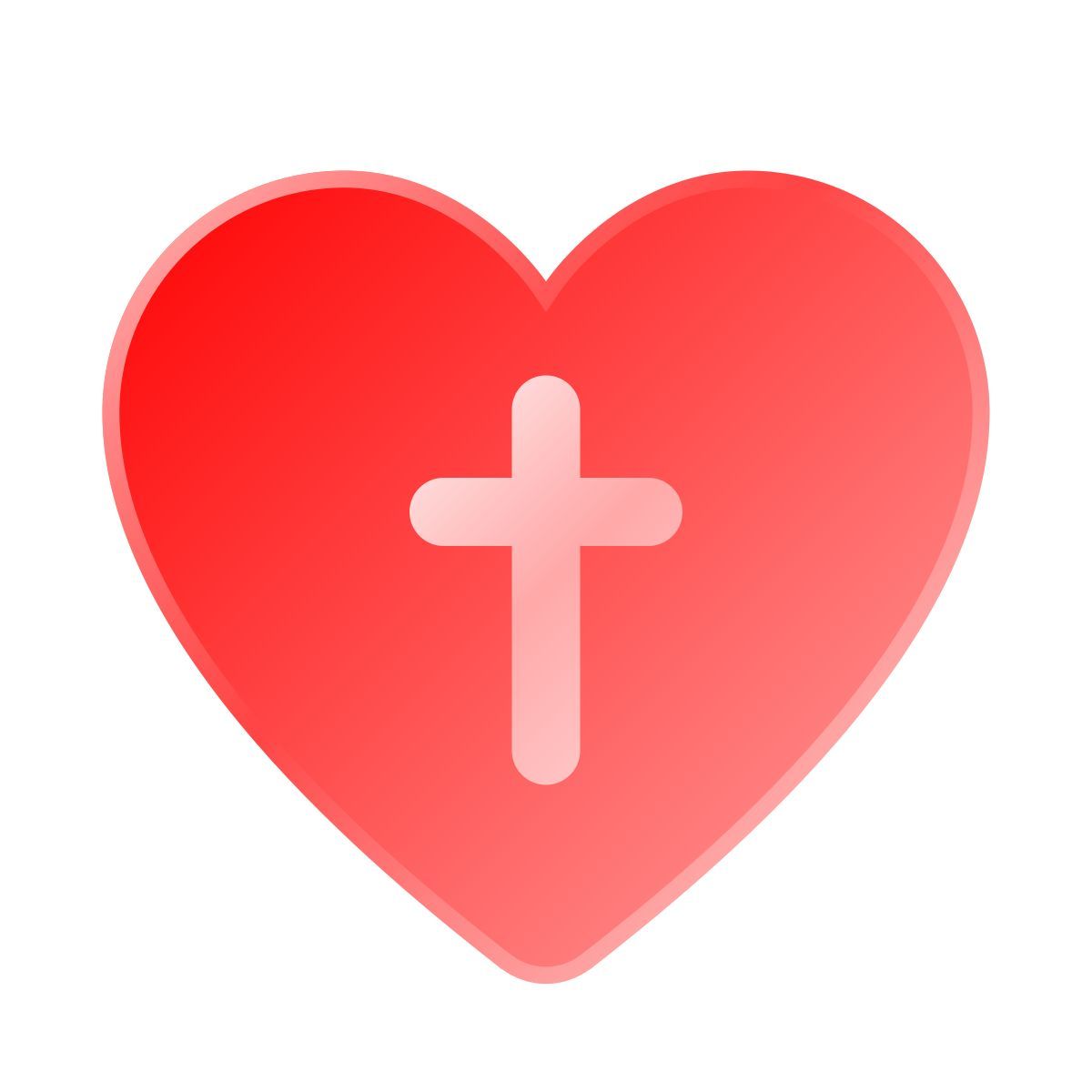 liquid glass color style croix de coeur icon
