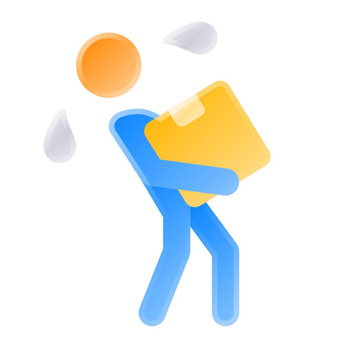 liquid glass color style 무거운 icon