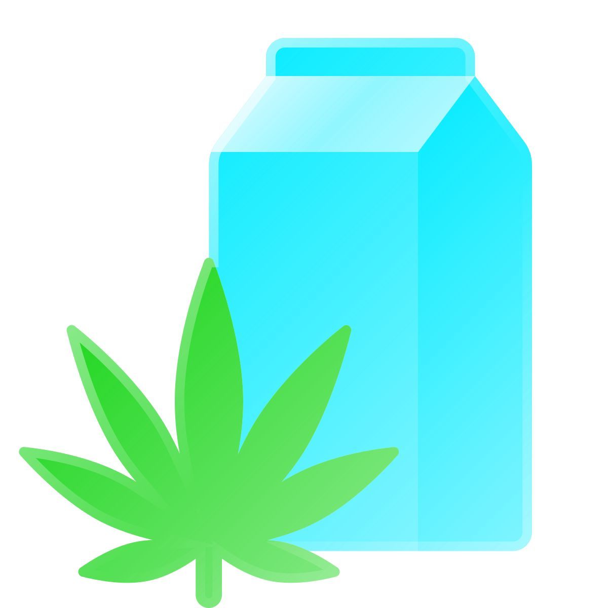 liquid glass color style leite de cânhamo icon