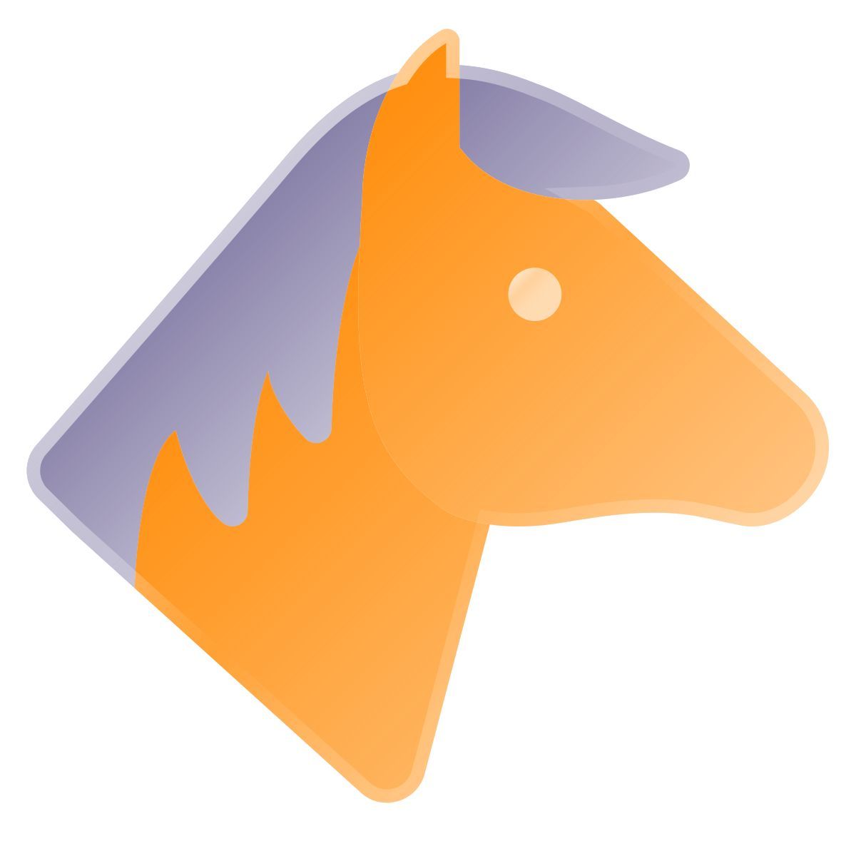 liquid glass color style cavalo icon