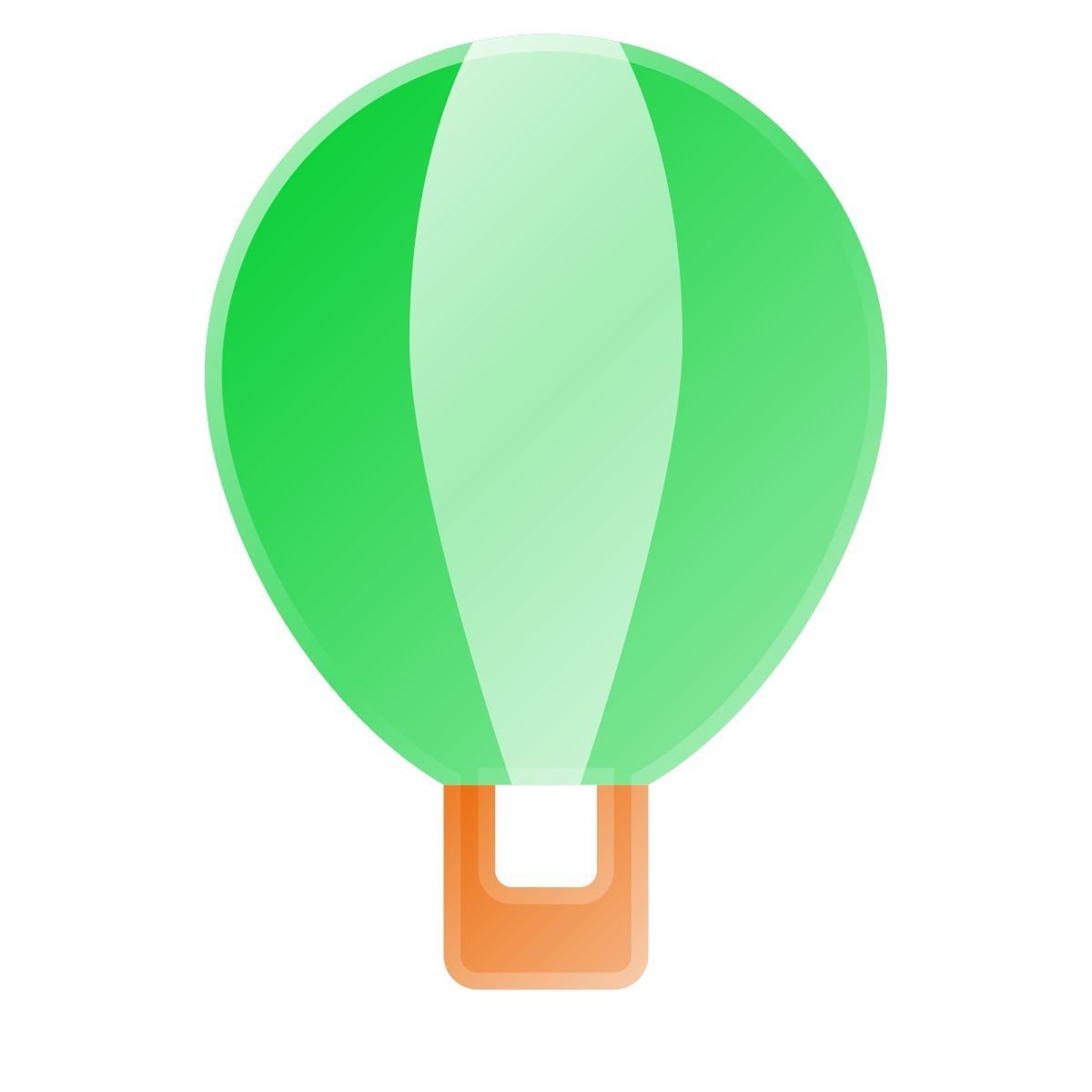 liquid glass color style mongolfiera icon