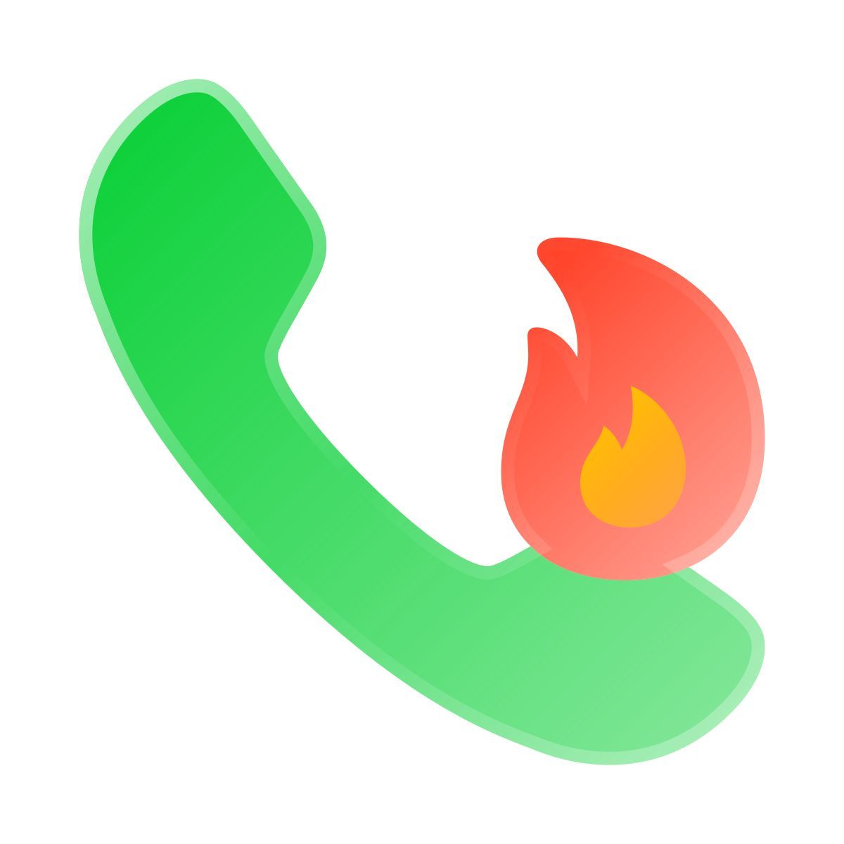 liquid glass color style hot line icon
