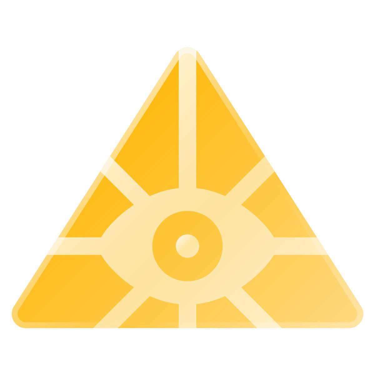 liquid glass color style illuminati symbol icon