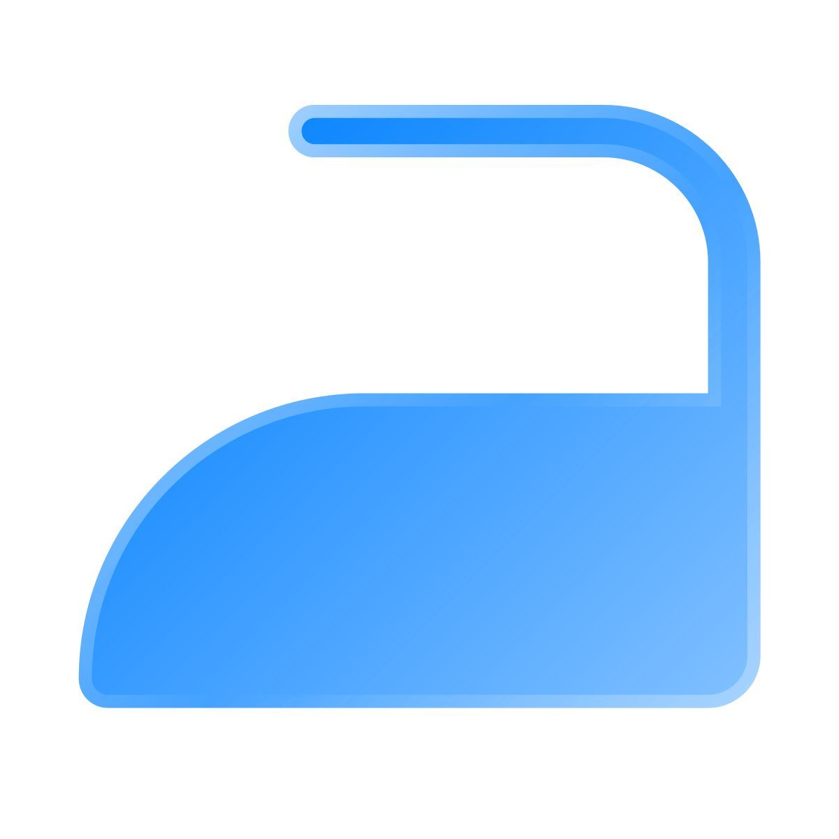 liquid glass color style ironing icon
