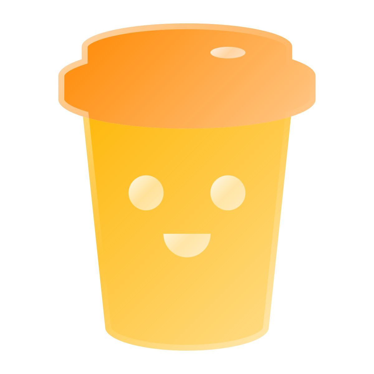 liquid glass color style kawaii coffee icon