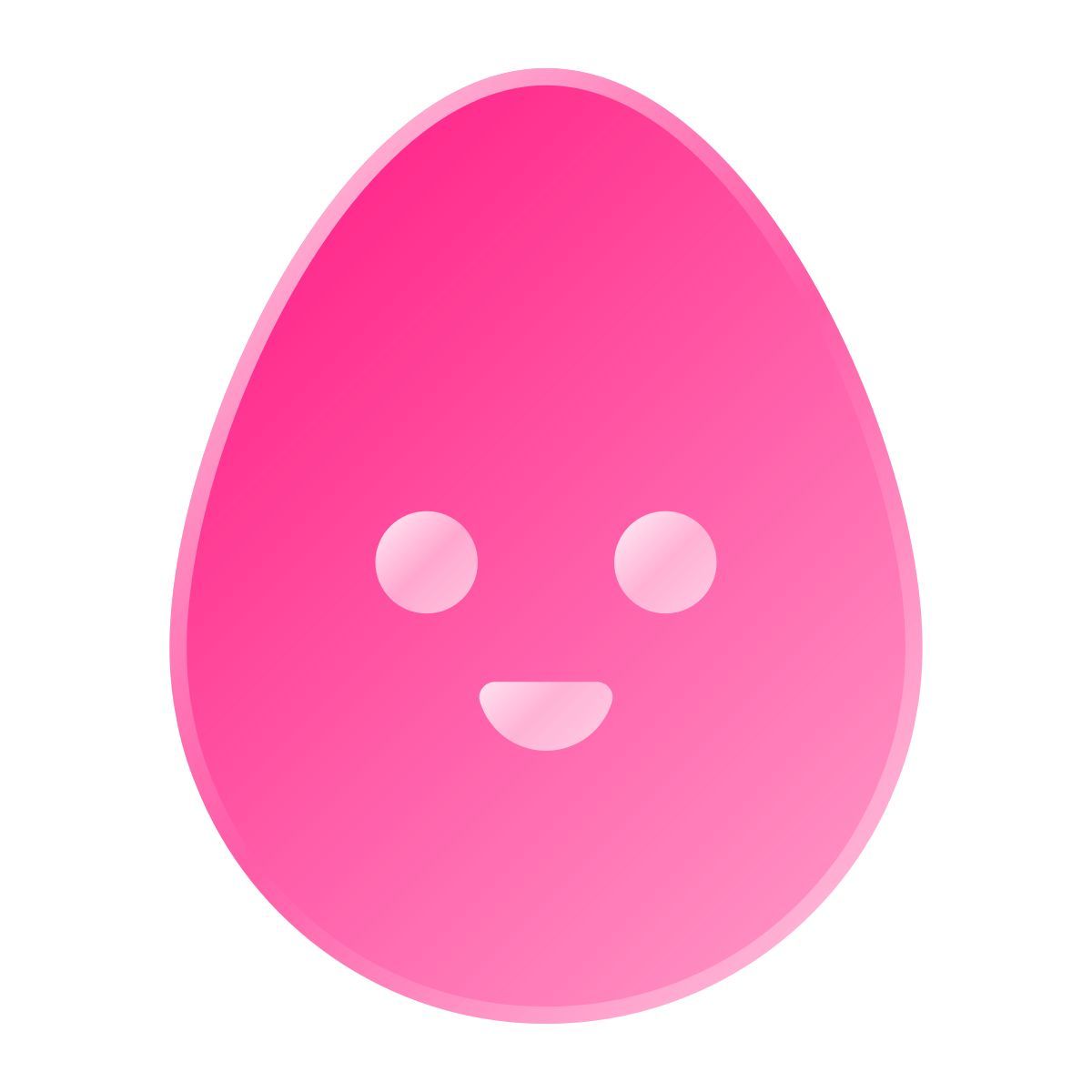 liquid glass color style kawaii egg icon