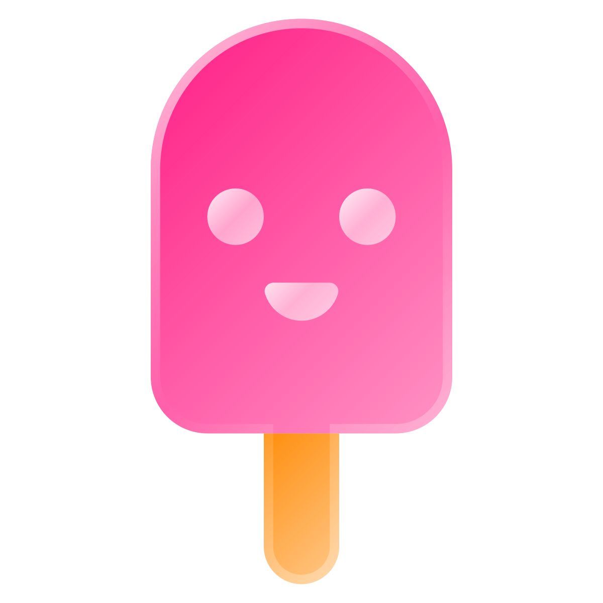 liquid glass color style kawaii ice cream icon