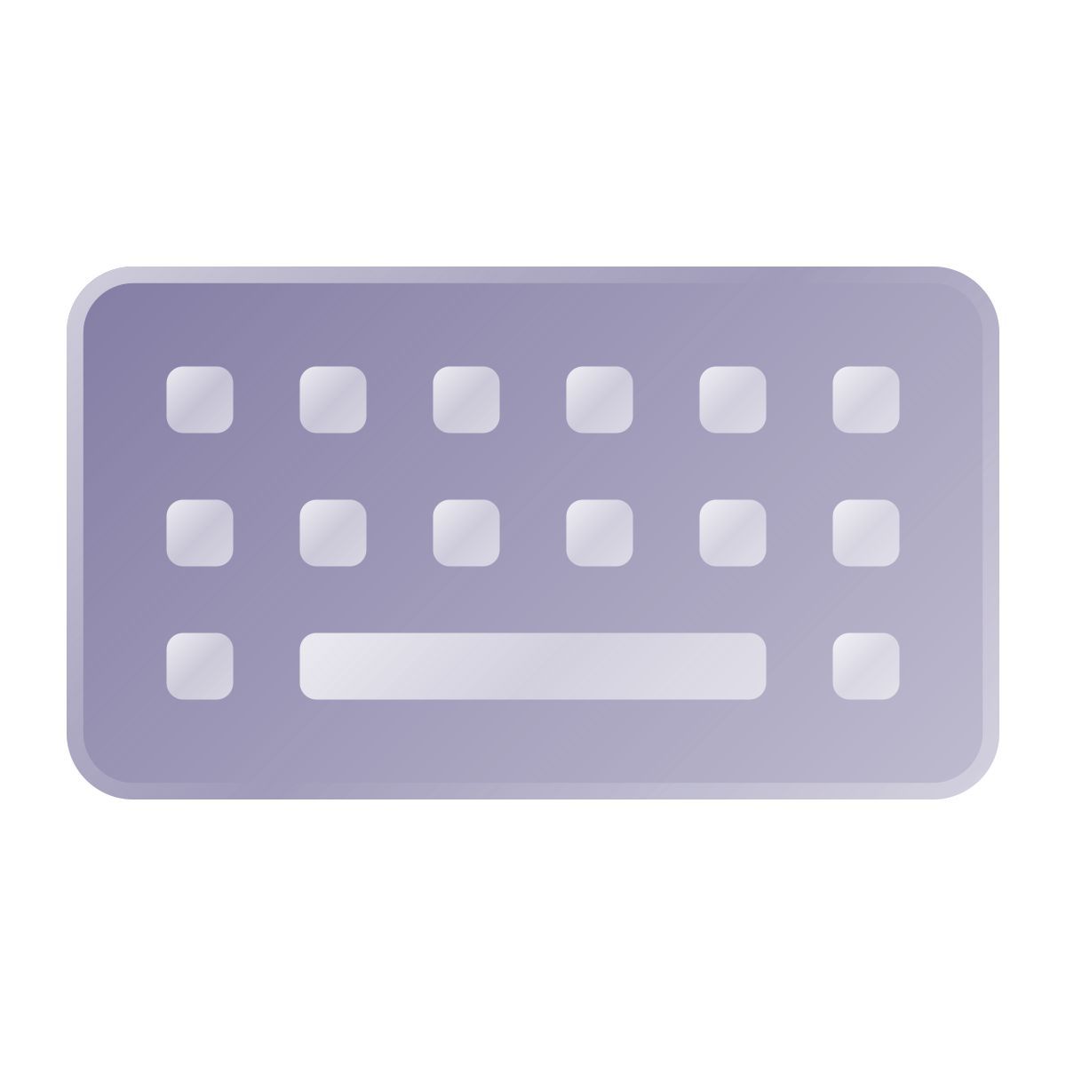 liquid glass color style teclado icon