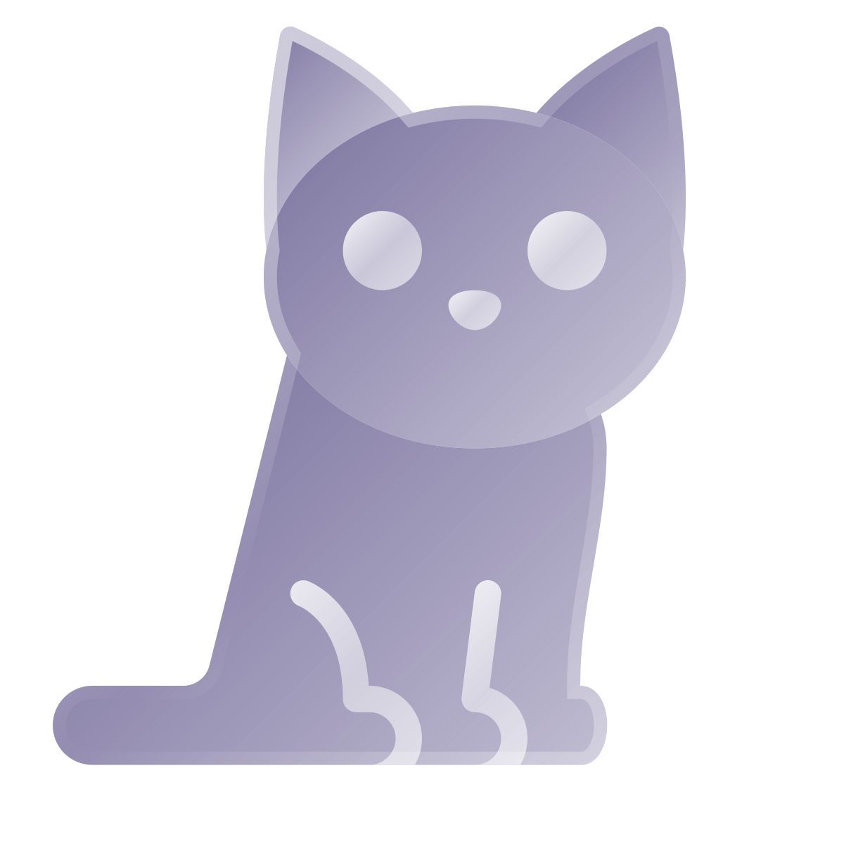 liquid glass color style kätzchen icon