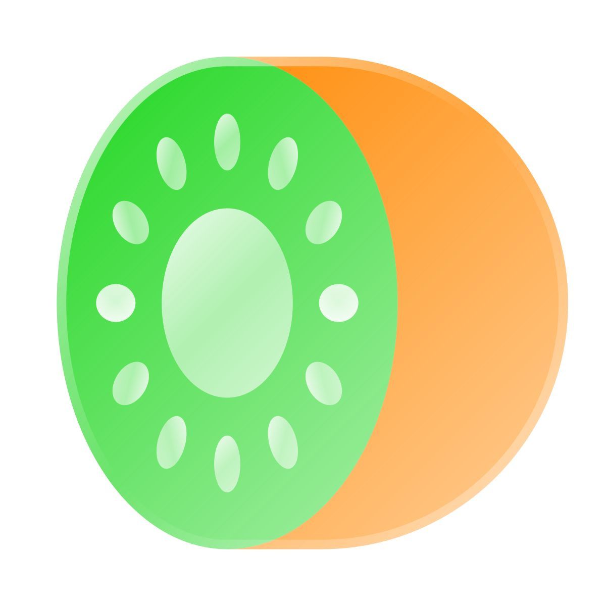 liquid glass color style kiwi icon