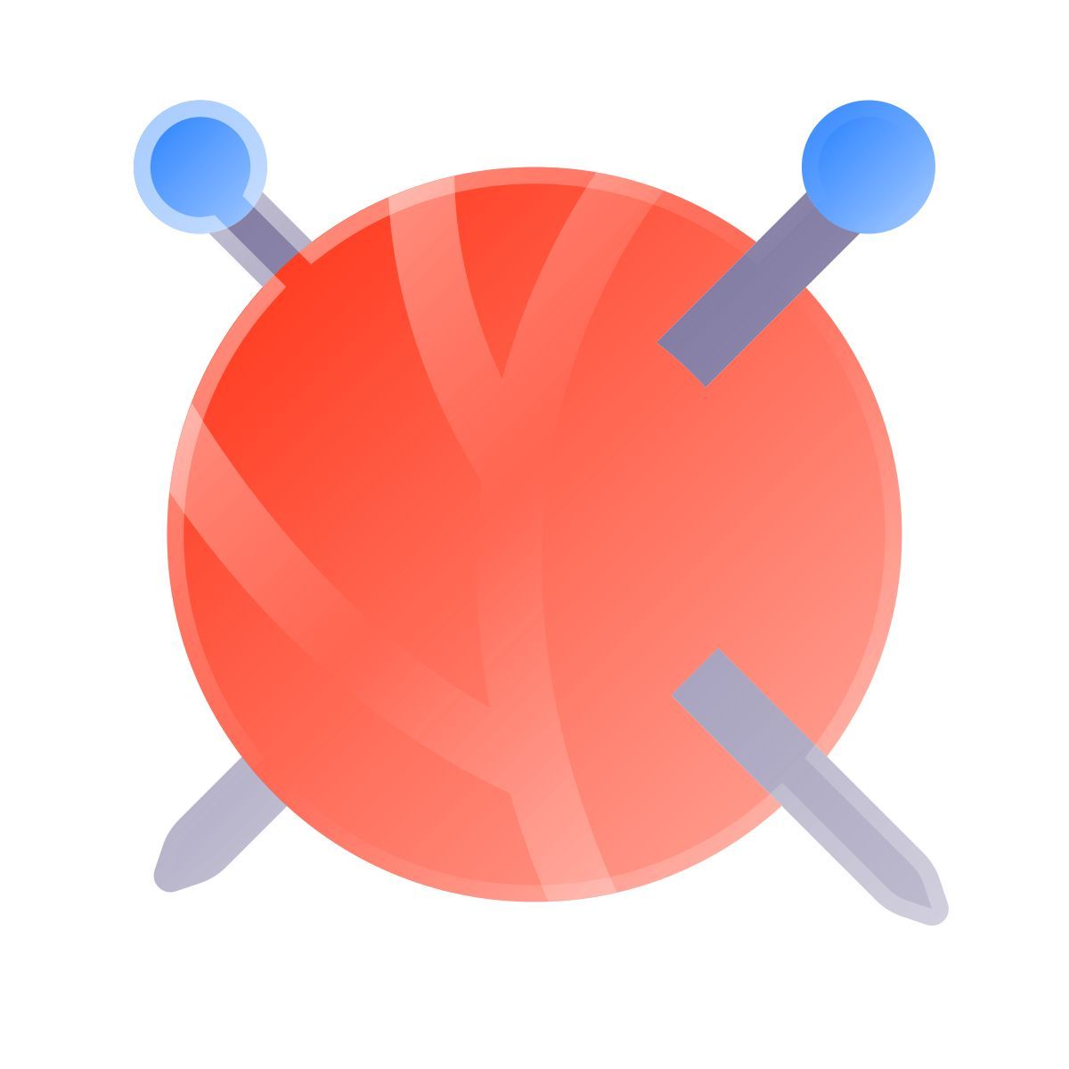 liquid glass color style 针织球 icon