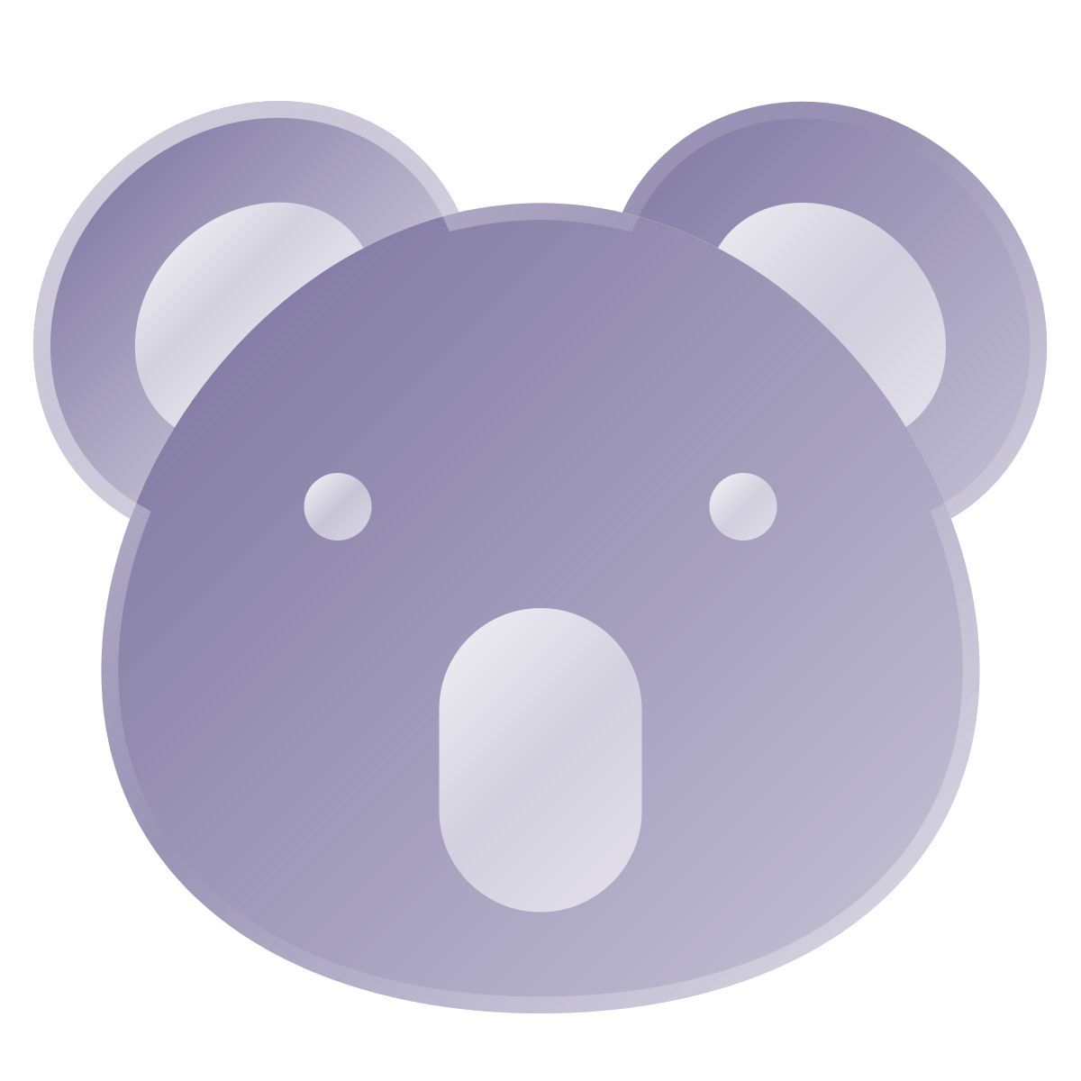 liquid glass color style koala icon