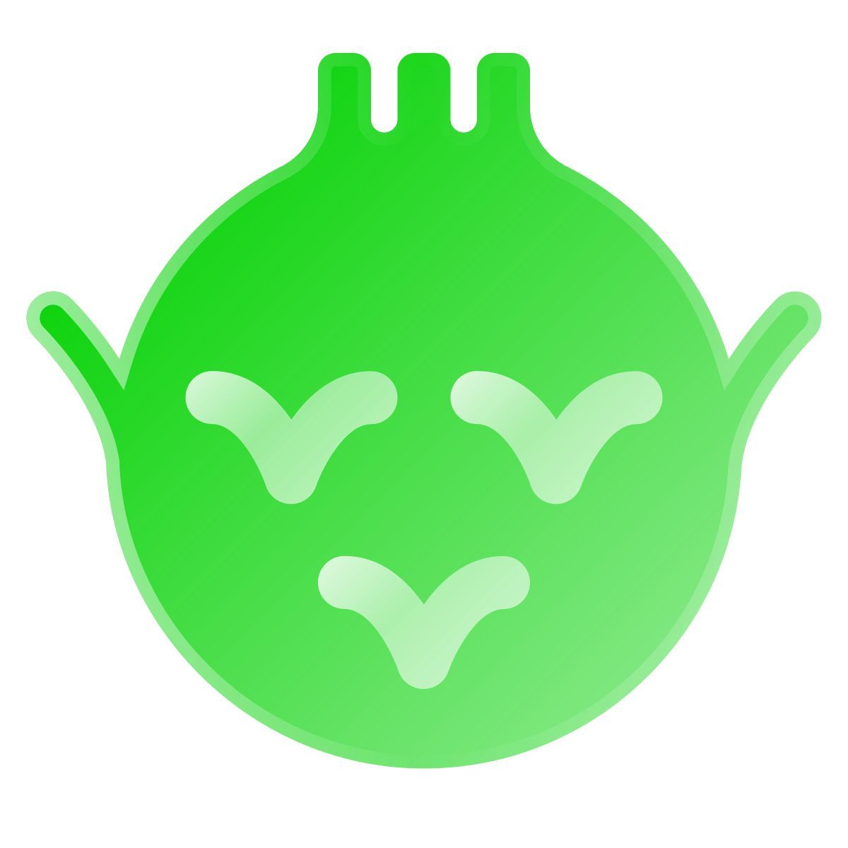 liquid glass color style kohlrabi icon