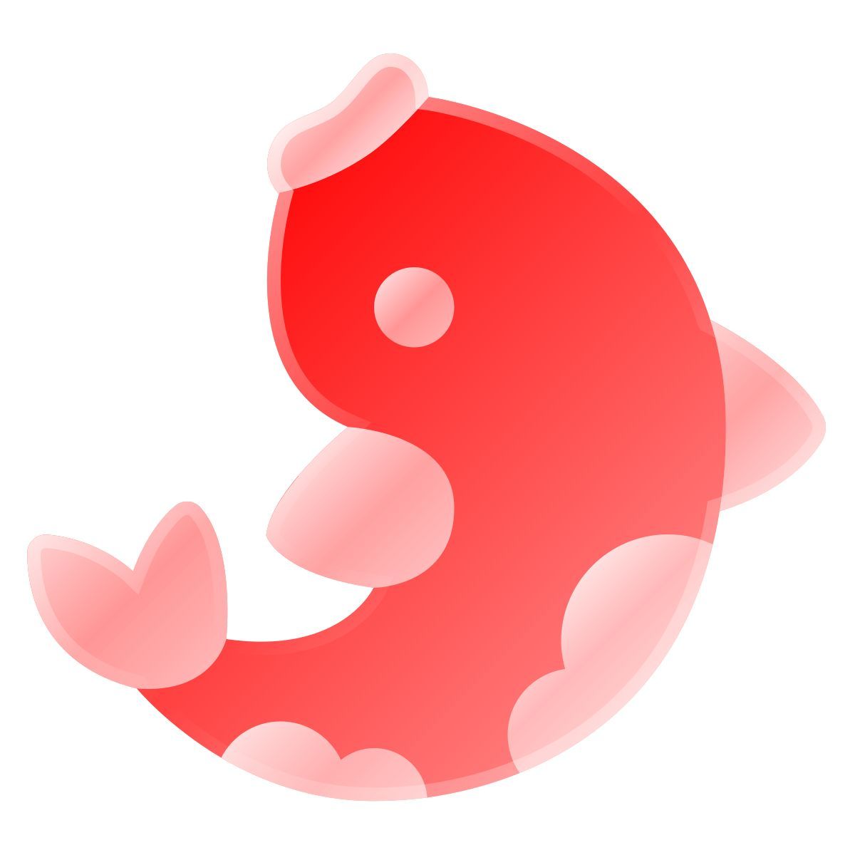 liquid glass color style koi fisch icon