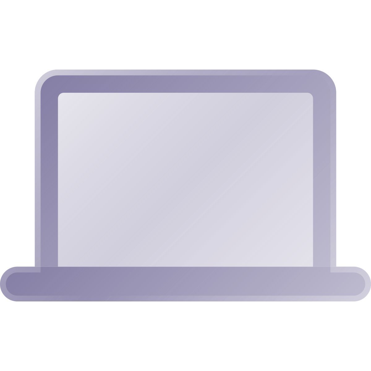 liquid glass color style laptop icon
