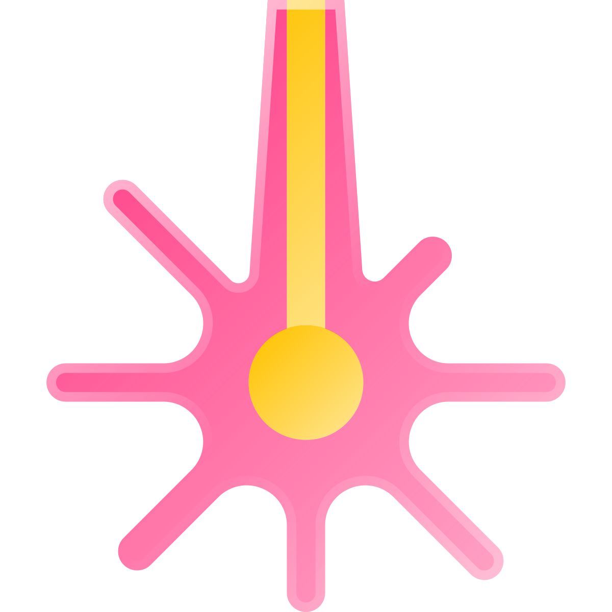 liquid glass color style laser beam icon