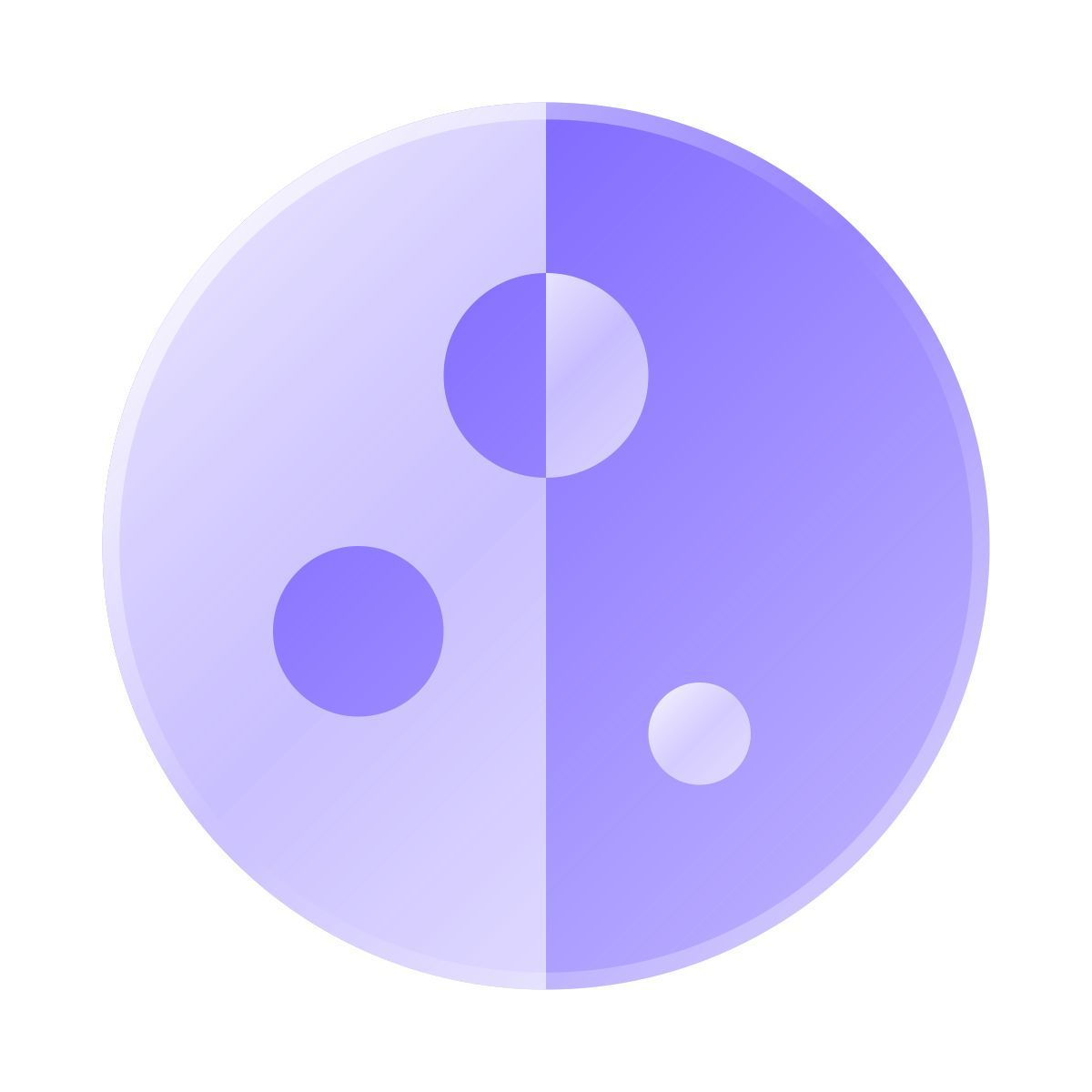 liquid glass color style dernier quart icon
