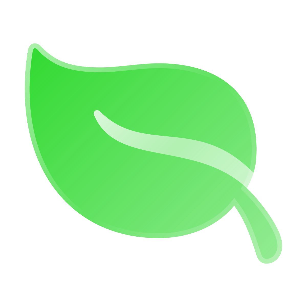 liquid glass color style feuille icon