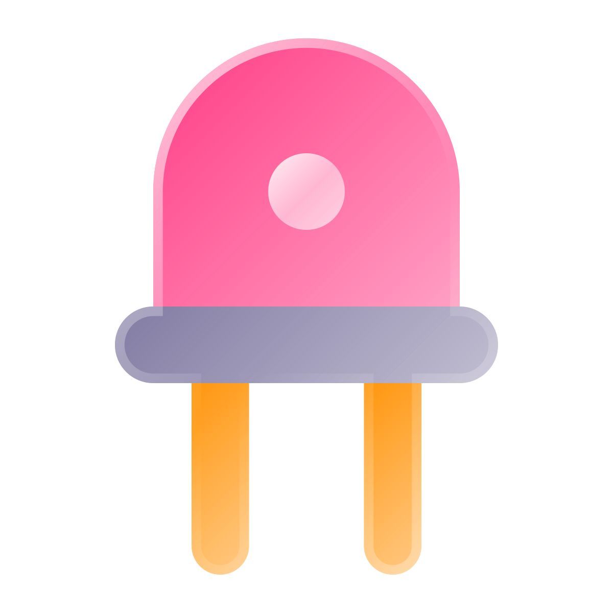 liquid glass color style led diode icon