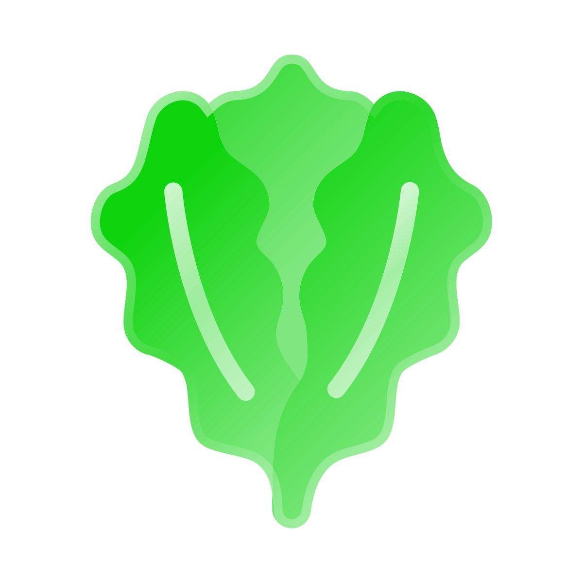 liquid glass color style alface icon