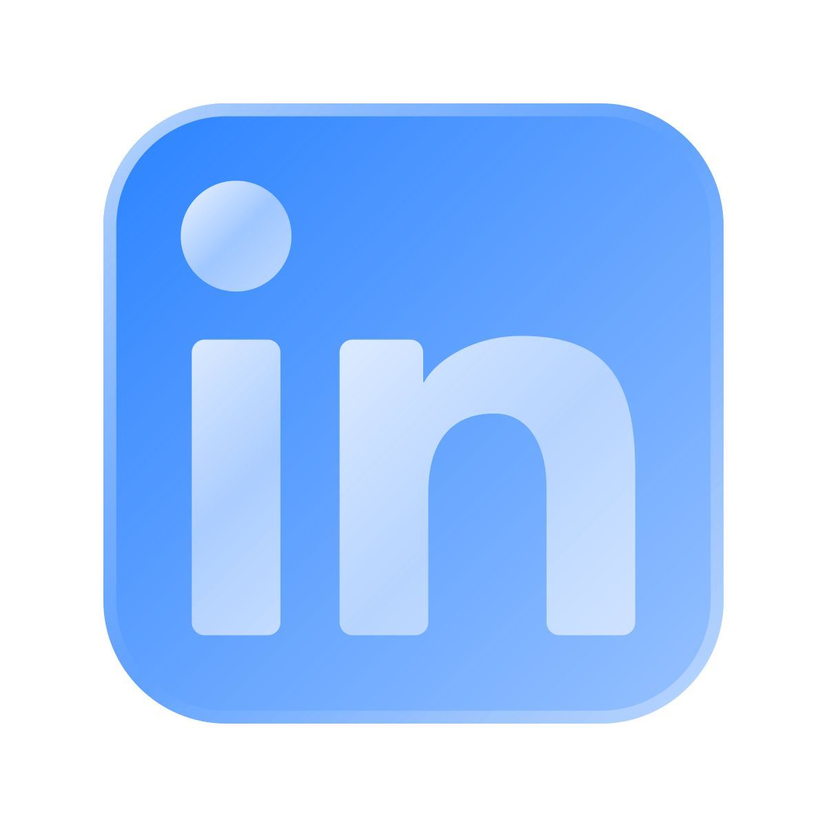 liquid glass color style linkedin icon