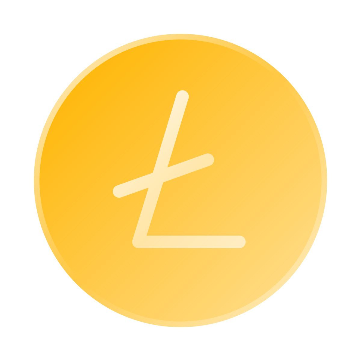 liquid glass color style litecoin icon