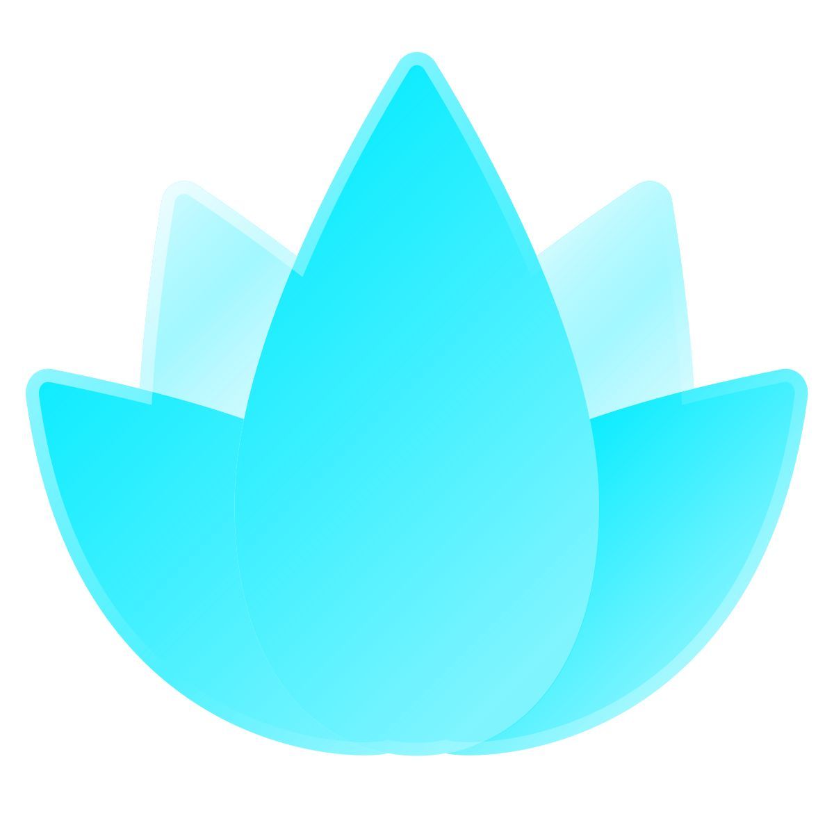 liquid glass color style lotus icon