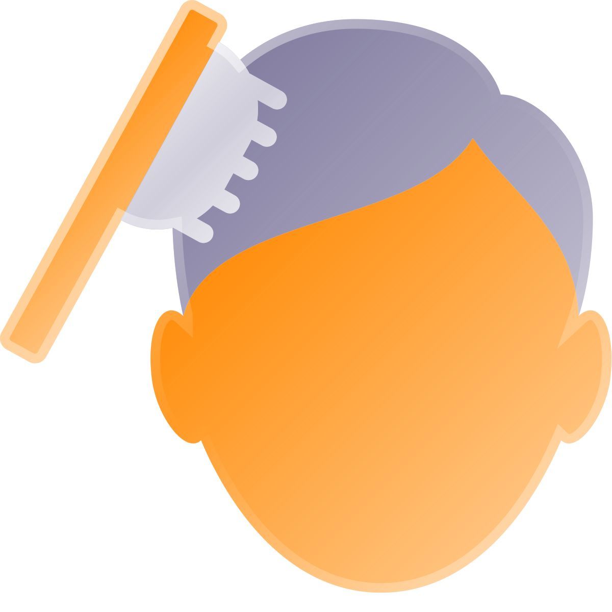 liquid glass color style homem penteando cabelo icon