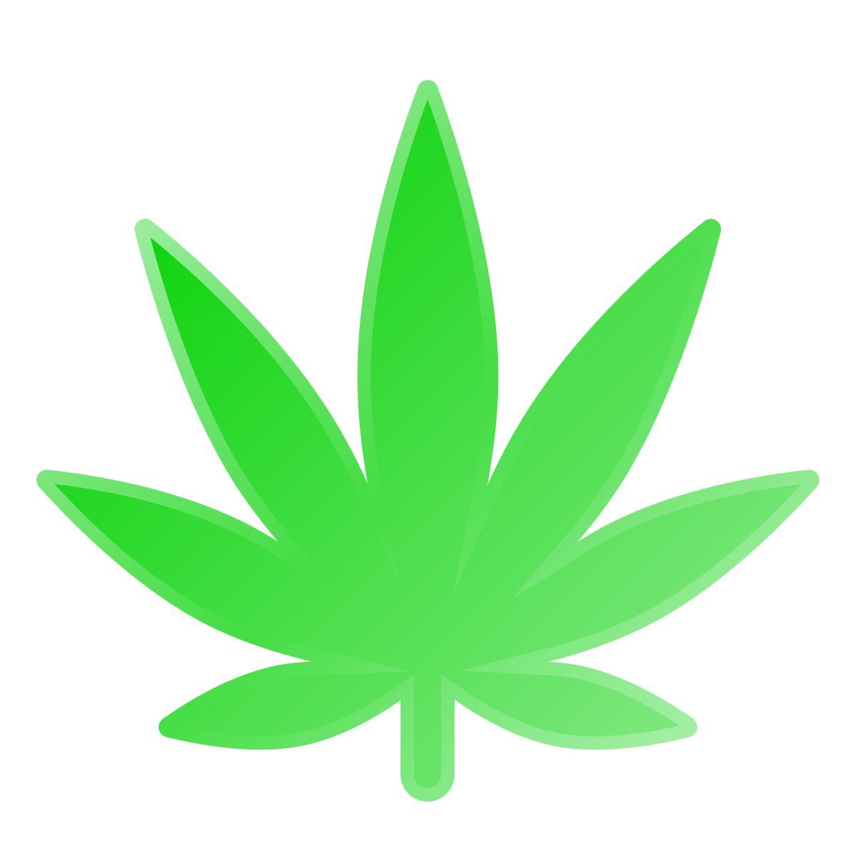 liquid glass color style cannabis icon