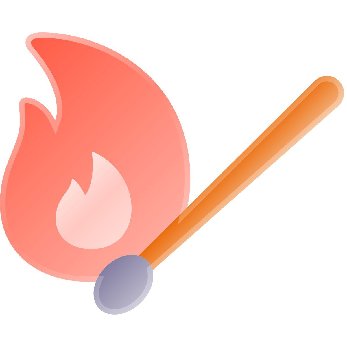 liquid glass color style streichhölzer icon