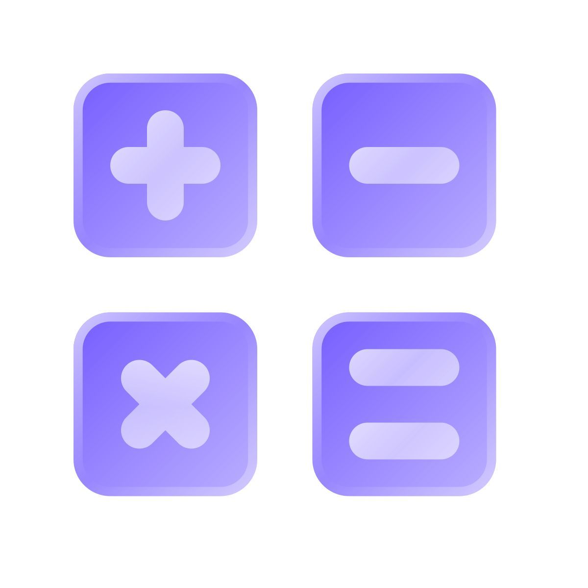 liquid glass color style mathe icon