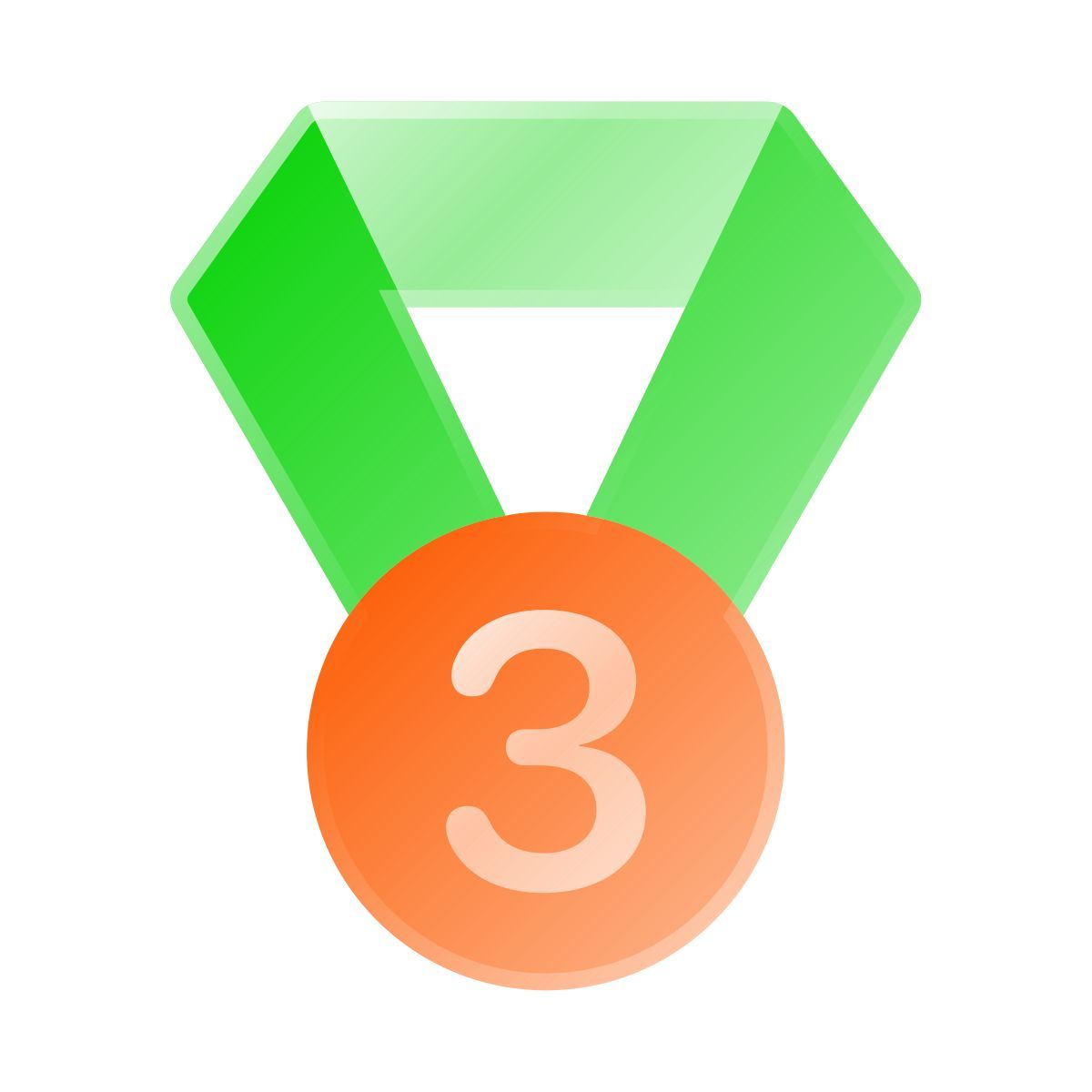 liquid glass color style medalha de terceiro lugar icon