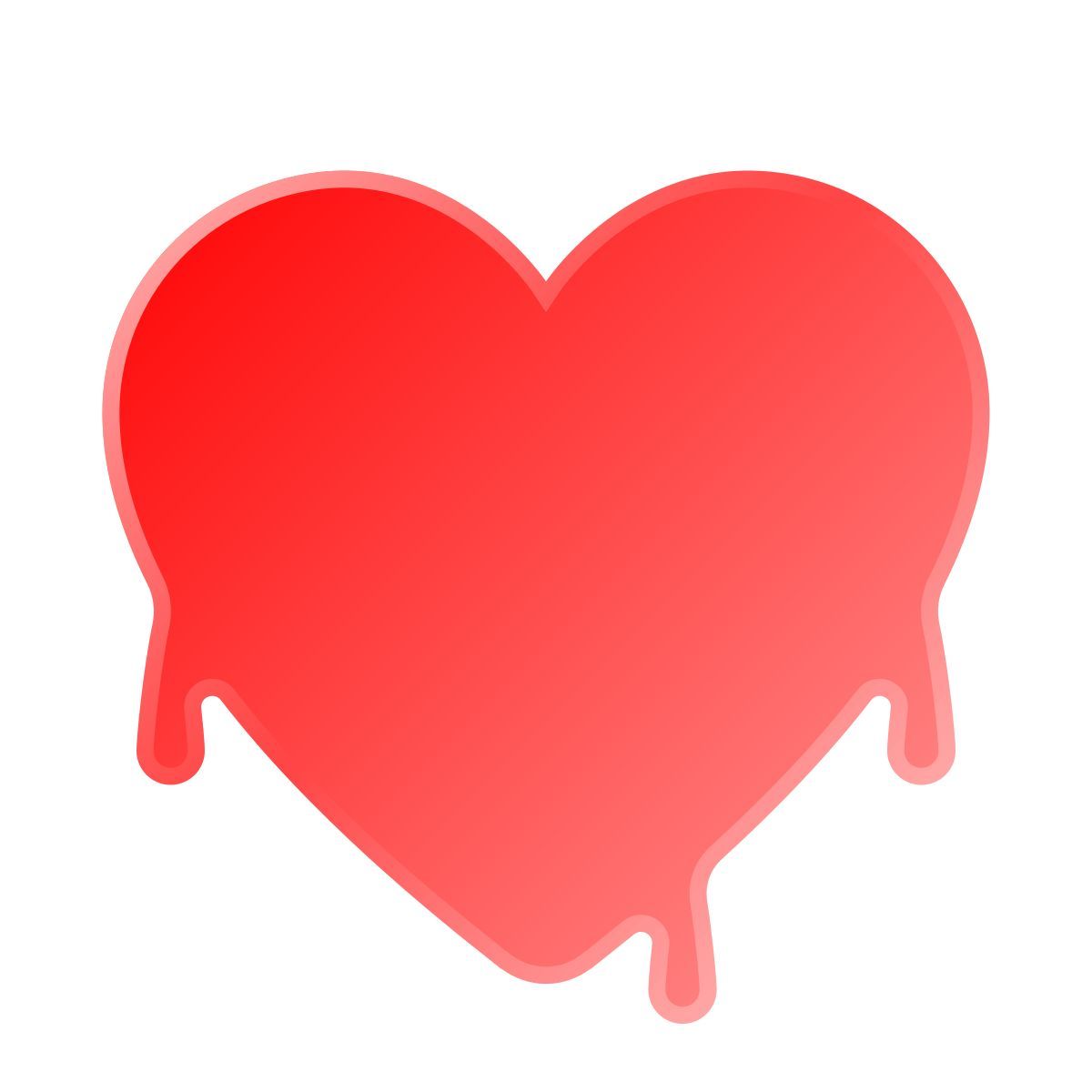 liquid glass color style 融化的心 icon