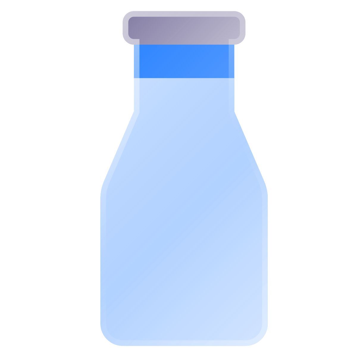 liquid glass color style 奶瓶 icon