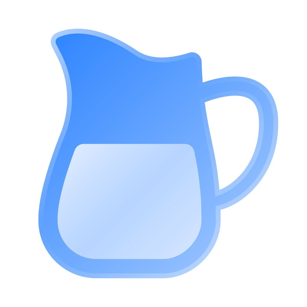 liquid glass color style 우유 icon