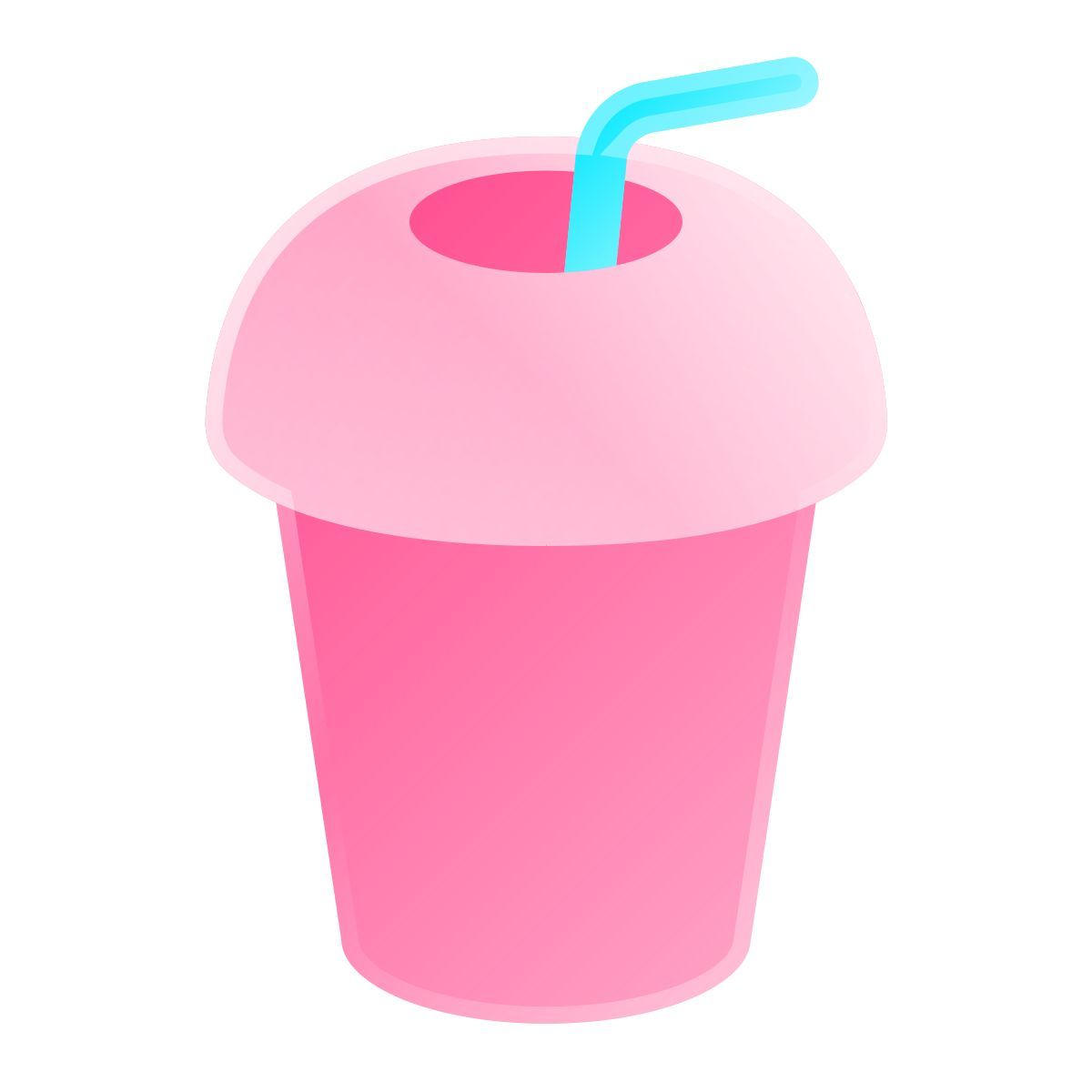 liquid glass color style milkshake icon