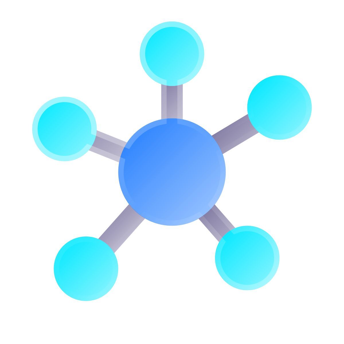 liquid glass color style mind map icon