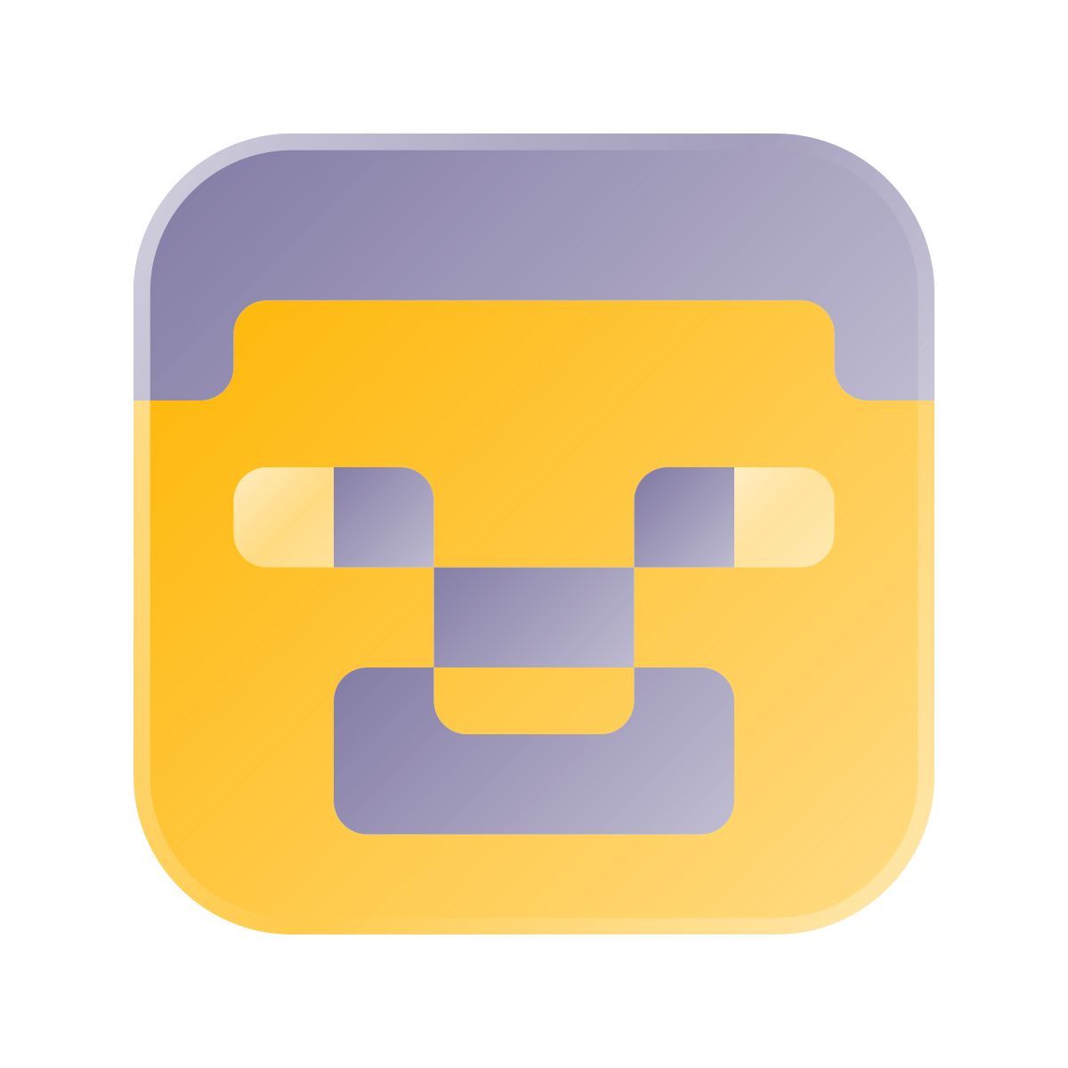 liquid glass color style personnage principal minecraft icon