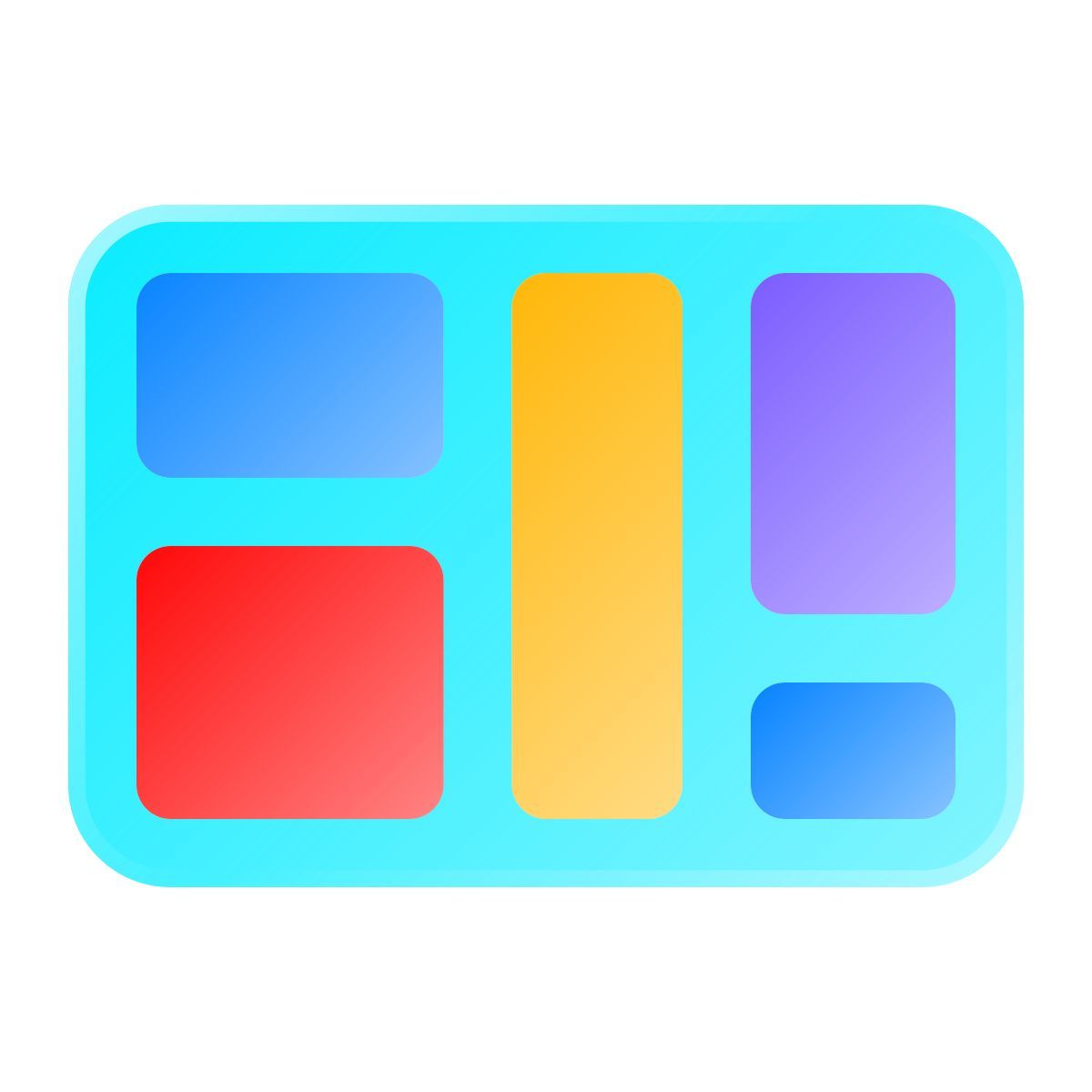 liquid glass color style 현대 미술 icon