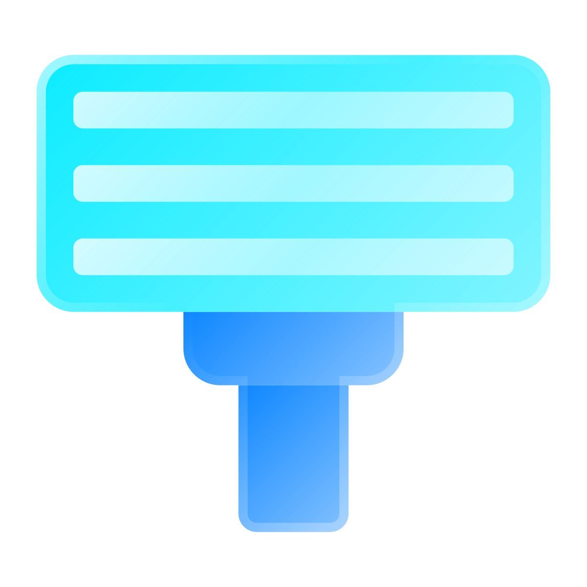 liquid glass color style razor icon