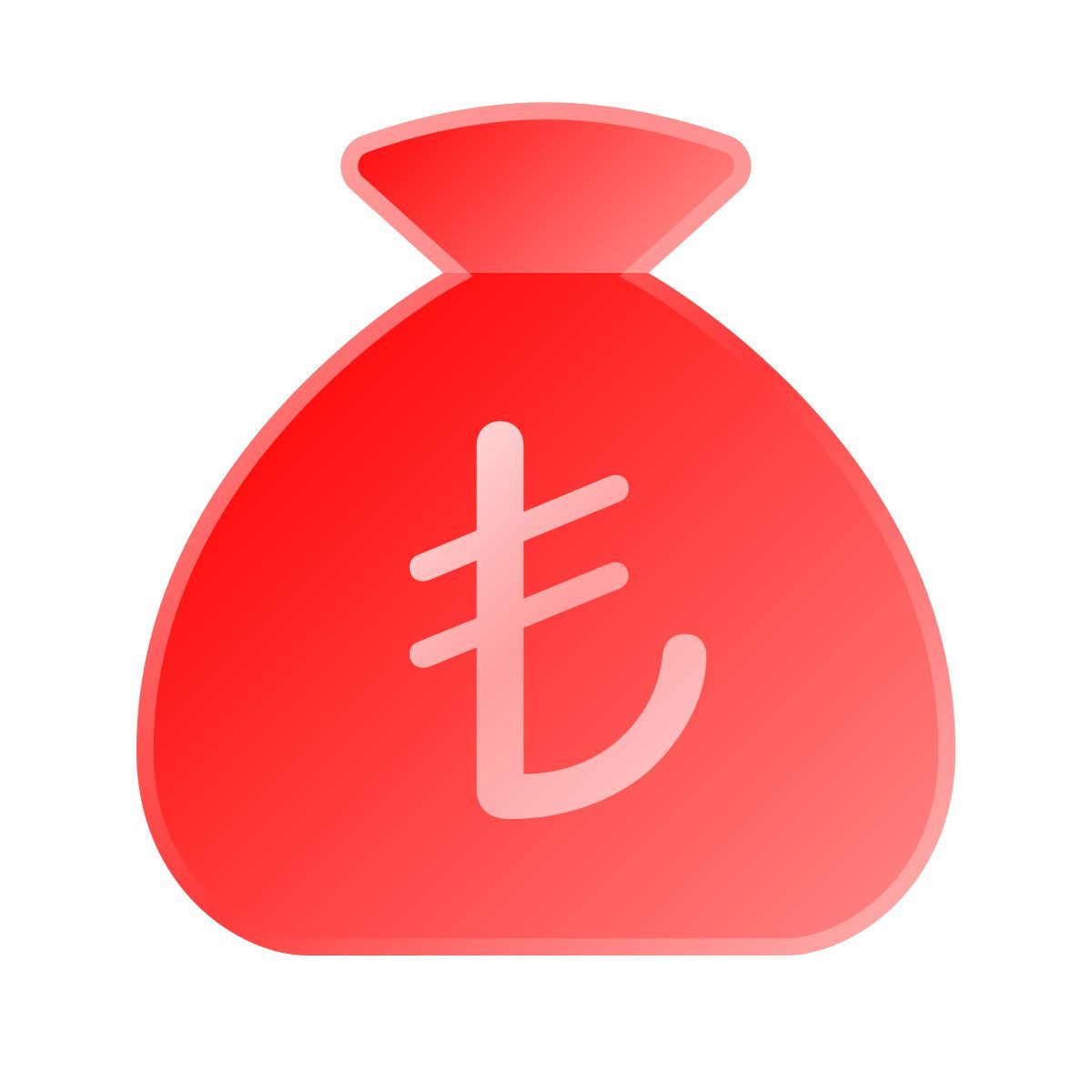 liquid glass color style bolsa de dinero lira icon