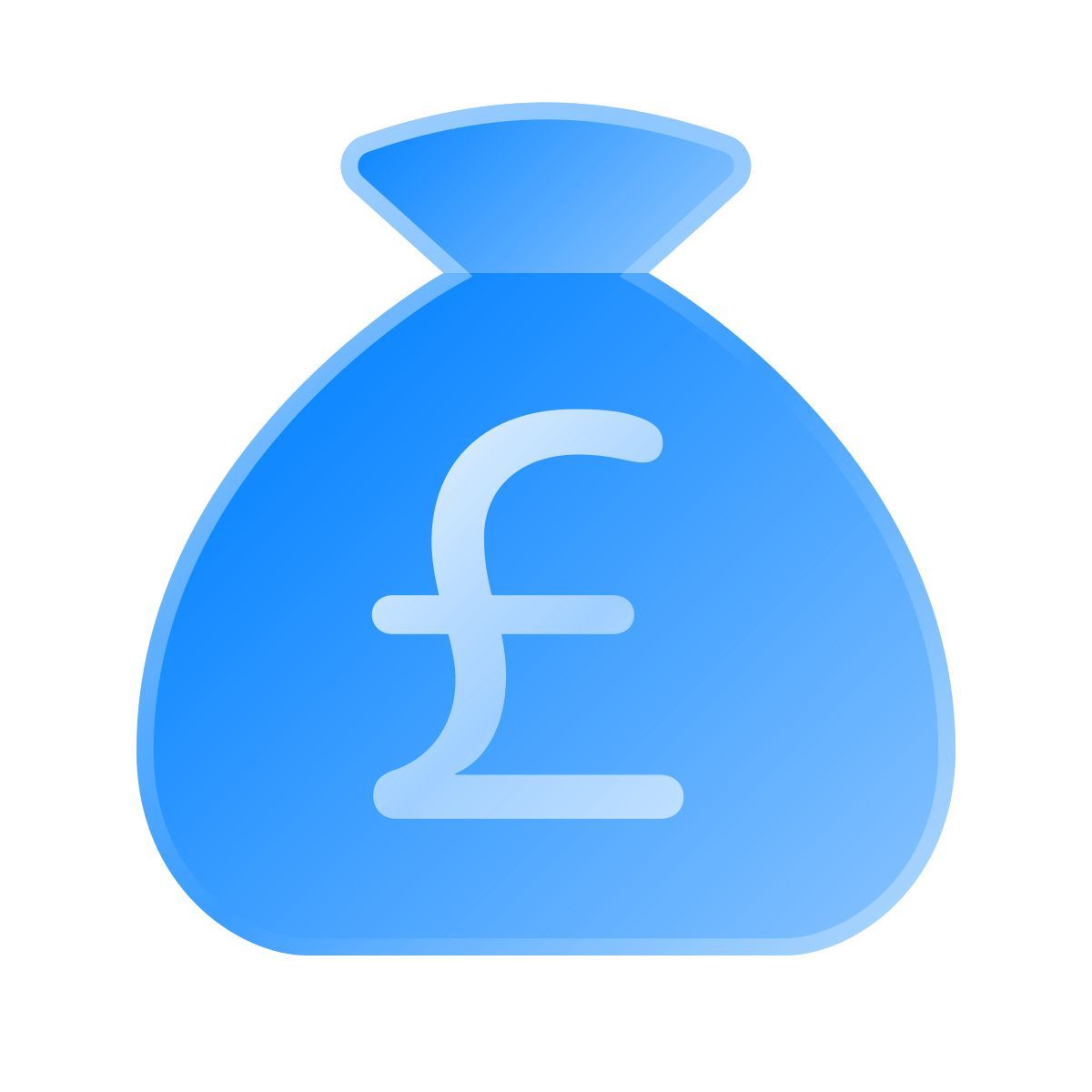 liquid glass color style お金袋ポンド icon