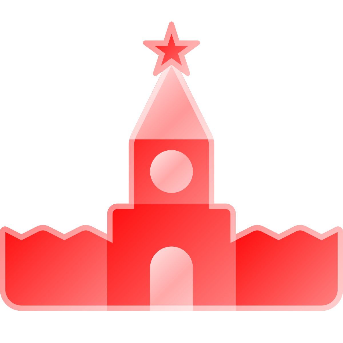 liquid glass color style 모스크바 크렘린 icon